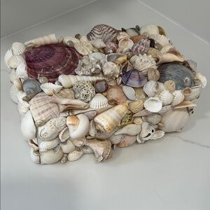 Handmade Seashell Embellished Jewelry/Trinket Box